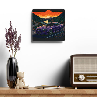 Nissan Skyline R34 GTR Mountain Drive-Acrylic Wall Clock