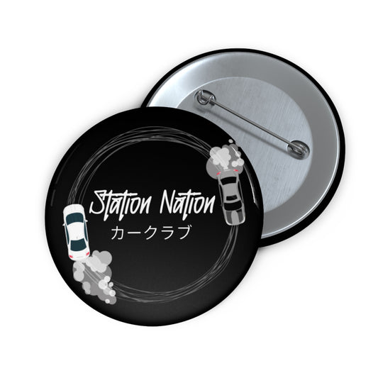 Station Nation Pin 2.25" Printify by The Night Shift Automotive Apparel