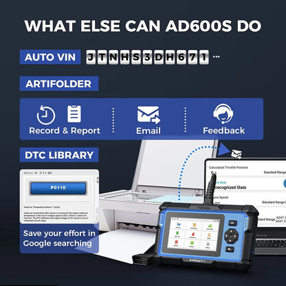 TOPDON Artidiag600S OBD2 Scanner Automotive Diagnostic Tool Code Reader-Oil/Bms/Abs/Sas/Epb/Dpf/Tpms/Throttle & More Topdon by The Night Shift Automotive Apparel