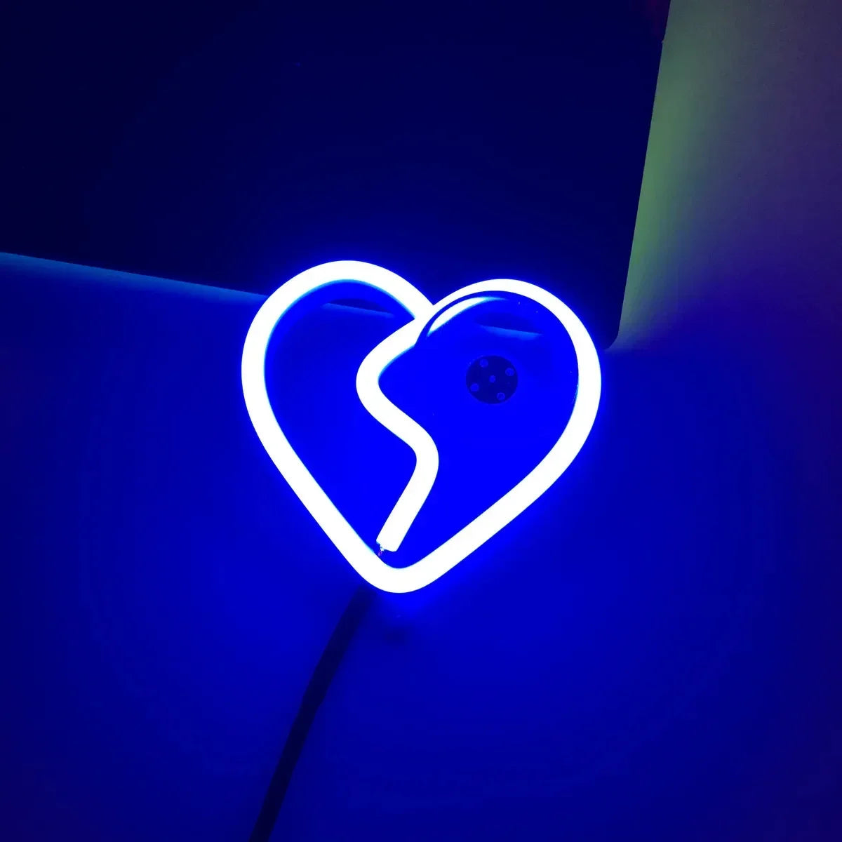 LED Broken Heart Window Light Blue The Night Shift Performance Street Gear by The Night Shift Automotive Apparel