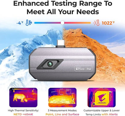 TOPDON TC002C Infrared Thermal Imaging Camera for IOS TYPE C TOPDON by The Night Shift Automotive Apparel