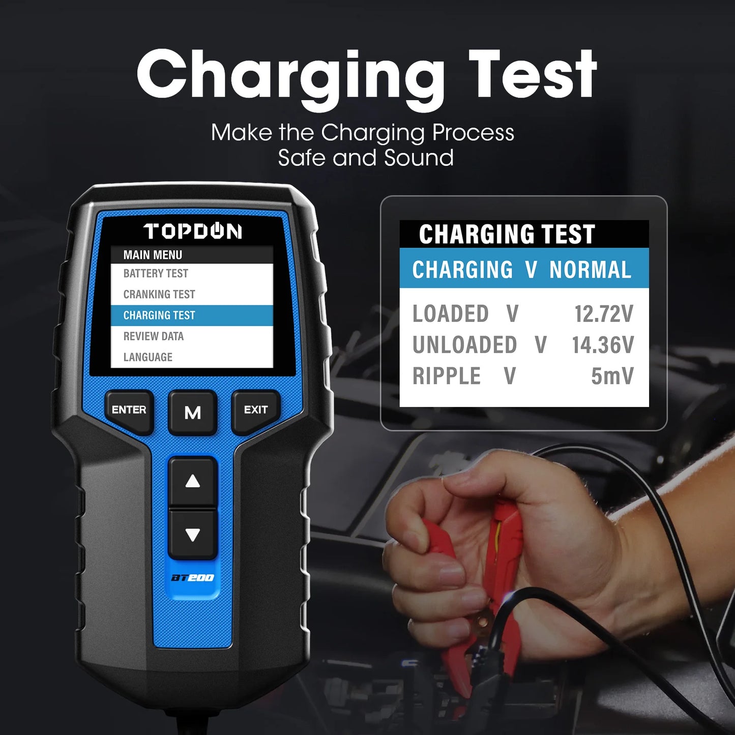TOPDON BT200 Portable 12V Battery Tester TOPDON by The Night Shift Automotive Apparel