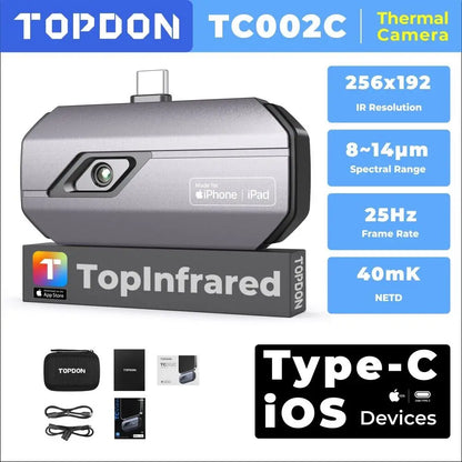 TOPDON TC002C Infrared Thermal Imaging Camera for IOS TYPE C TOPDON by The Night Shift Automotive Apparel