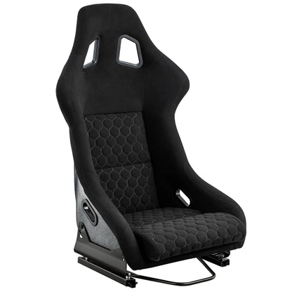 Large Universal Fiber Glass Racing Bucket Seat Black The Night Shift Performance Street Gear by The Night Shift Automotive Apparel