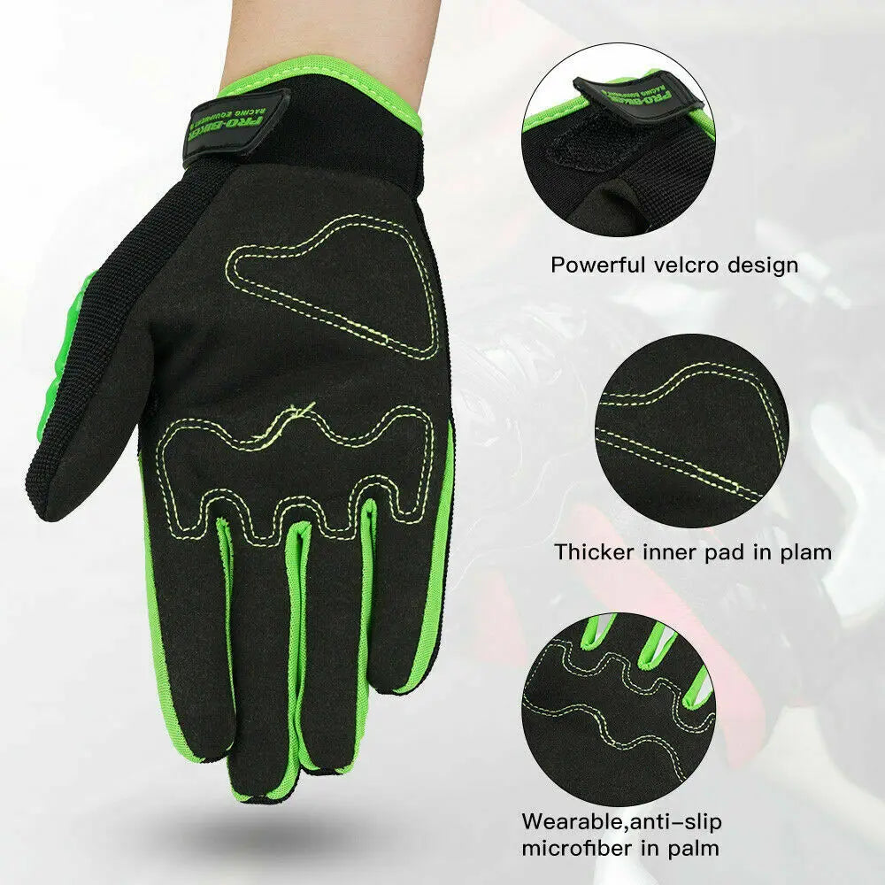 Racing/Motorcycle Riding Gloves Full Finger Skeleton The Night Shift Performance Street Gear by The Night Shift Automotive Apparel