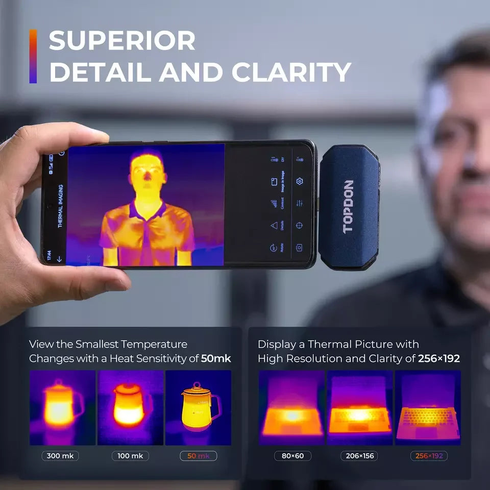 TOPDON TC001 Smartphone Infrared Thermal Imaging Camera Topdon by The Night Shift Automotive Apparel