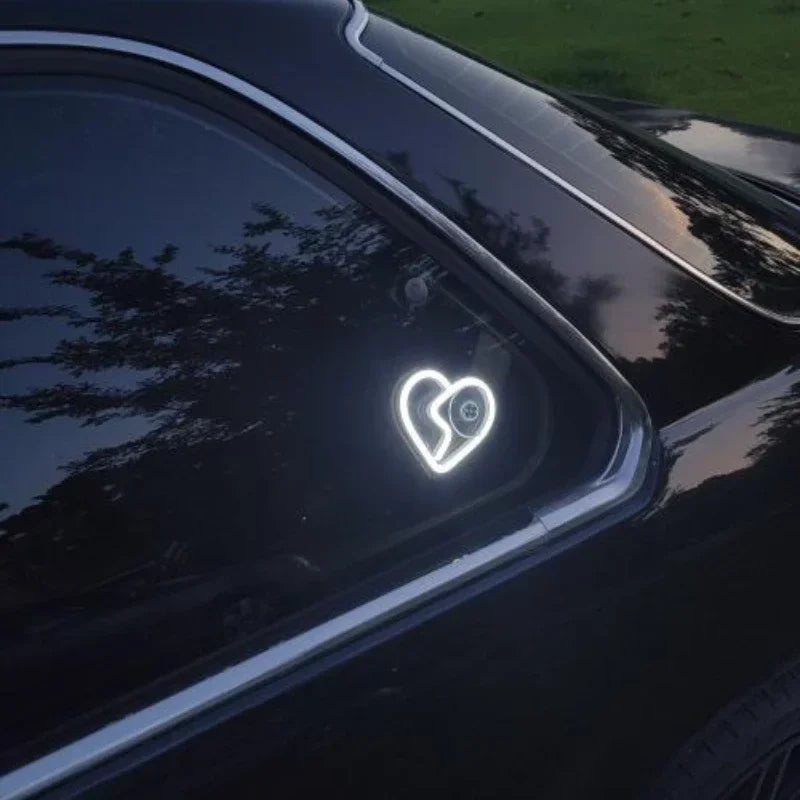 LED Broken Heart Window Light The Night Shift Performance Street Gear by The Night Shift Automotive Apparel