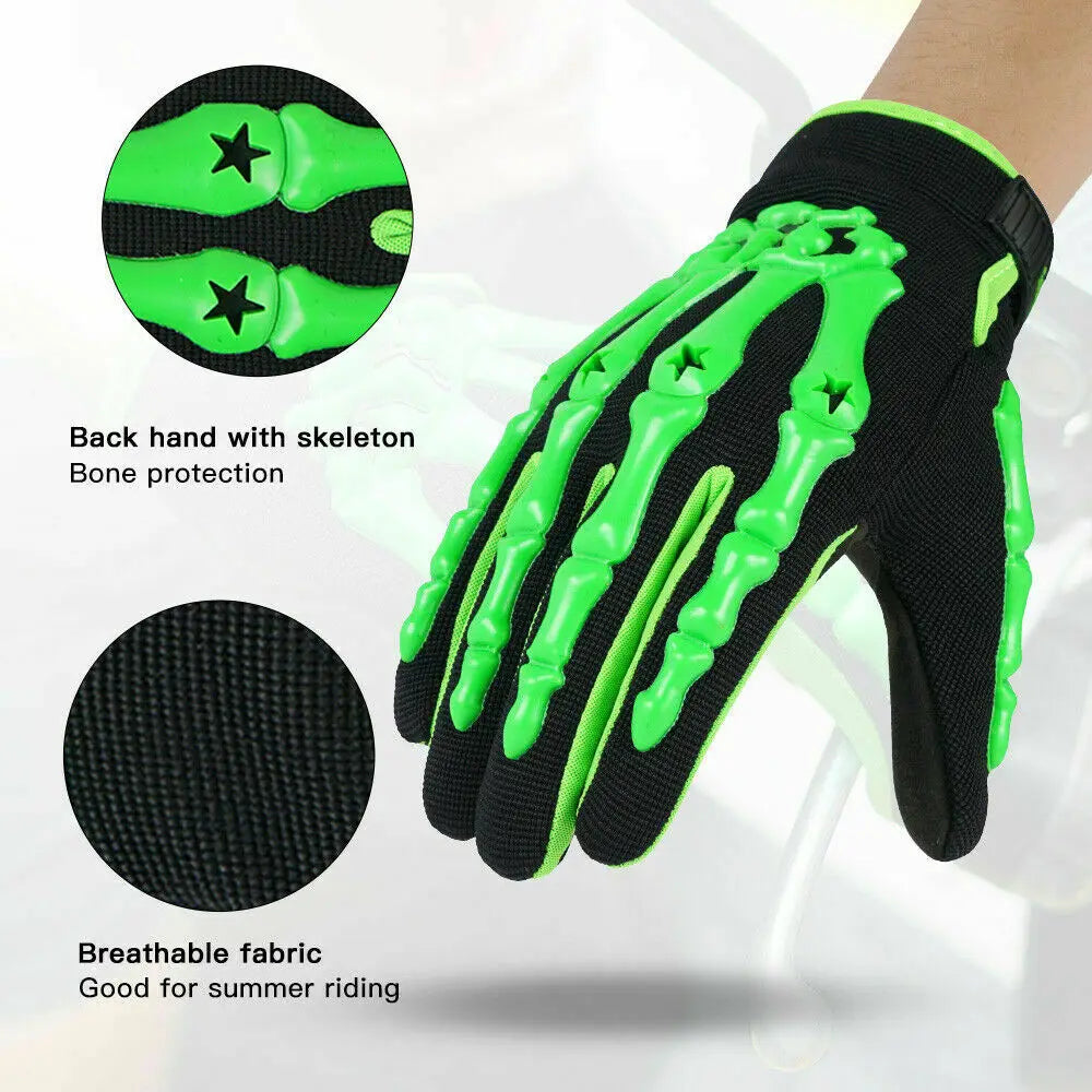 Racing/Motorcycle Riding Gloves Full Finger Skeleton The Night Shift Performance Street Gear by The Night Shift Automotive Apparel