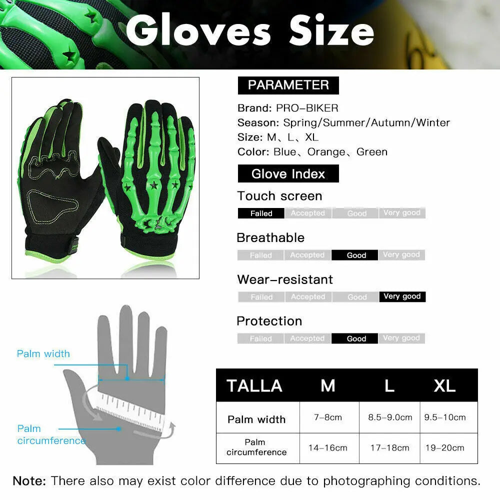 Racing/Motorcycle Riding Gloves Full Finger Skeleton The Night Shift Performance Street Gear by The Night Shift Automotive Apparel
