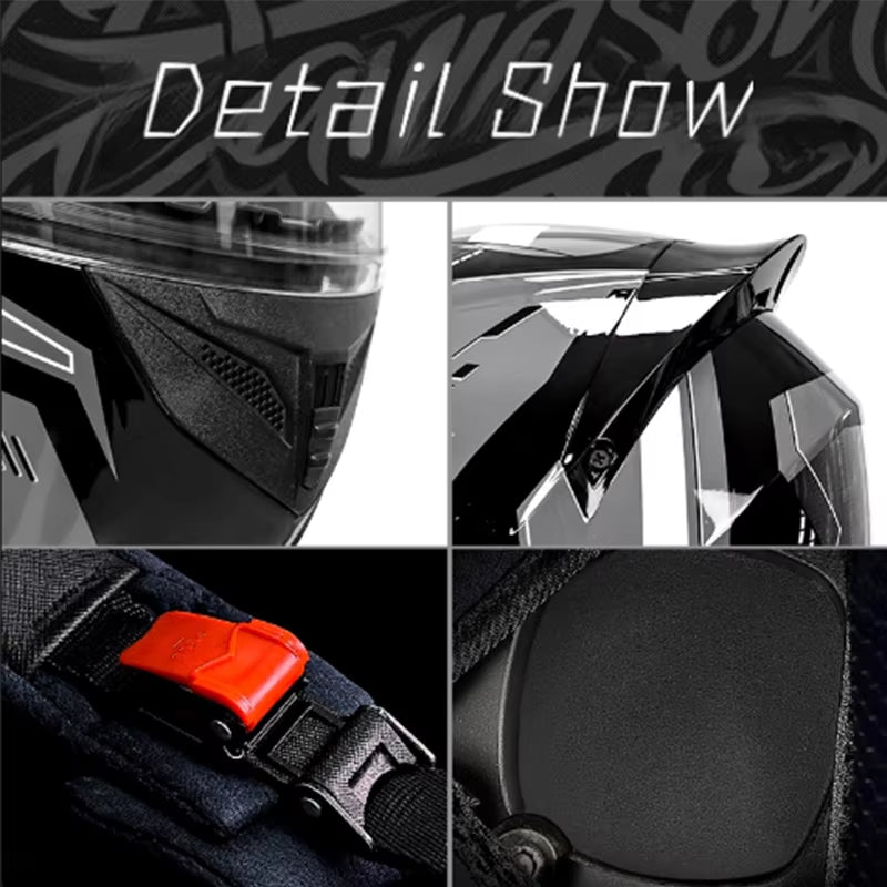 BIKE Adult Full Face Motorcycle/Racing Helmets-DOT Approved