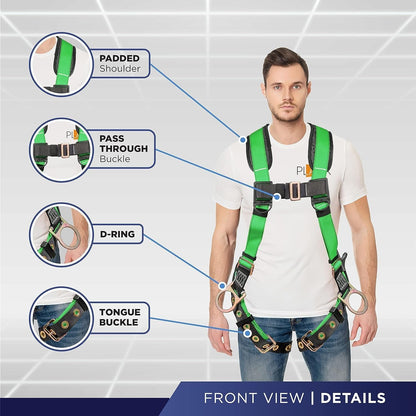 Photographer/Videographer Full Body Harness with 5 Point Adjustment, Dorsal D-Ring, Grommet Legs, and Fall Indicators The Night Shift Performance Street Gear by The Night Shift Automotive Apparel