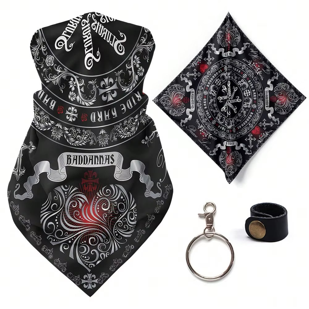 Retro Motorcycle Quick-Dry Breathable Face Cover Bandana Color 3 The Night Shift Performance Street Gear by The Night Shift Automotive Apparel
