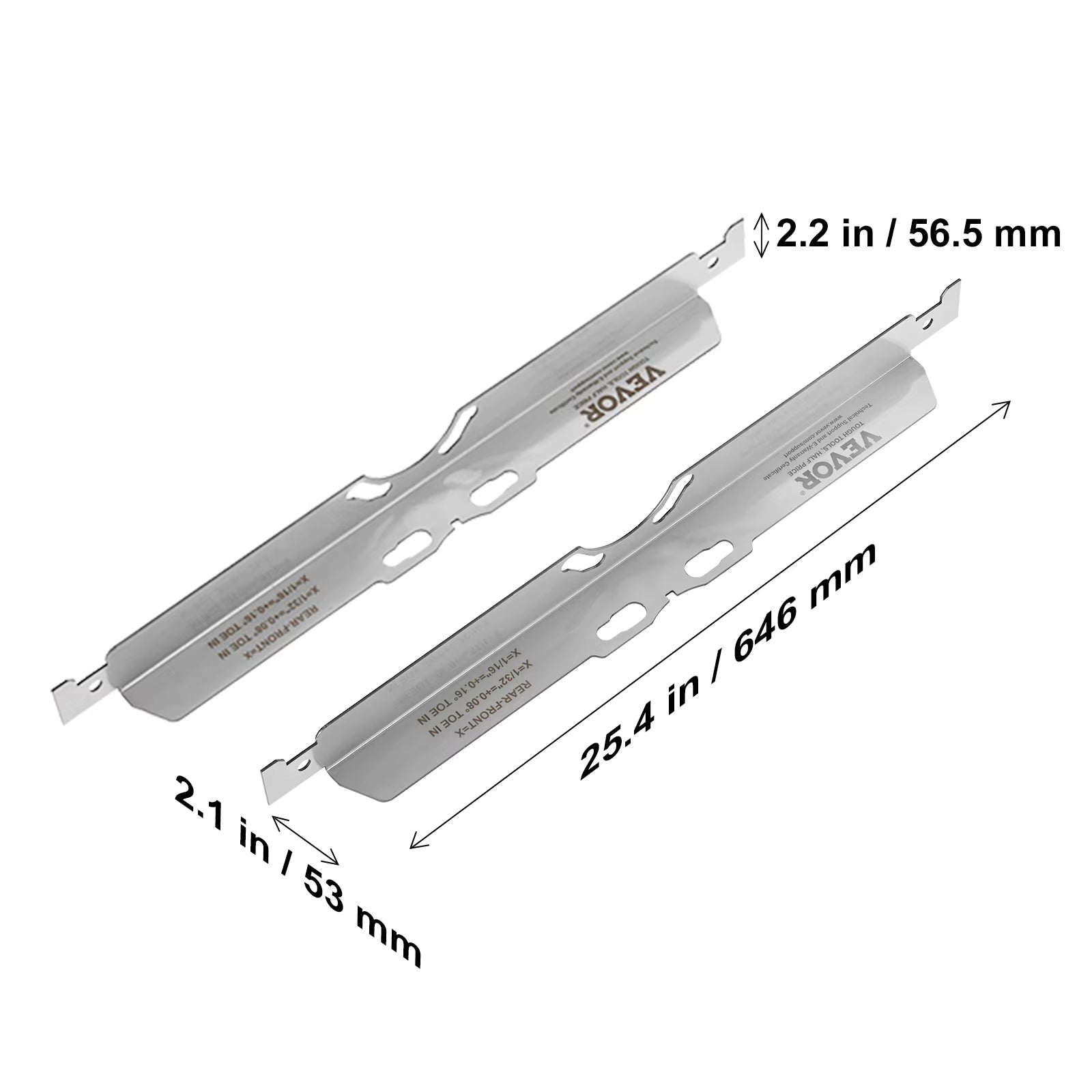 VEVOR Stainless Steel Toe Plates-Wheel Alignment Tool 2-Pack Bolt On Hub Wheel Off The Night Shift Performance Street Gear by The Night Shift Automotive Apparel