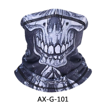 Skull Bandana Fleece Neck Gaiter Half Face Mask