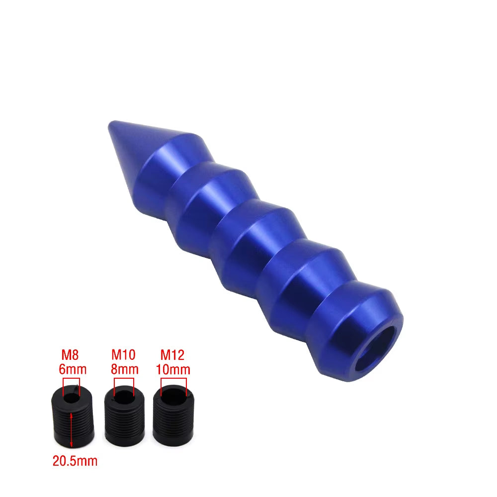 Knurled Spiked Aluminum Universal Shift Knob Blue The Night Shift Performance Street Gear by The Night Shift Automotive Apparel