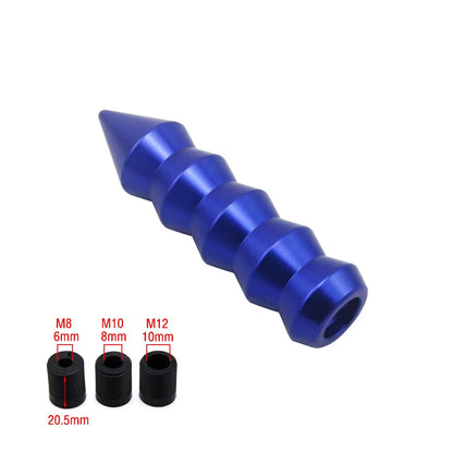 Knurled Spiked Aluminum Universal Shift Knob Blue The Night Shift Performance Street Gear by The Night Shift Automotive Apparel