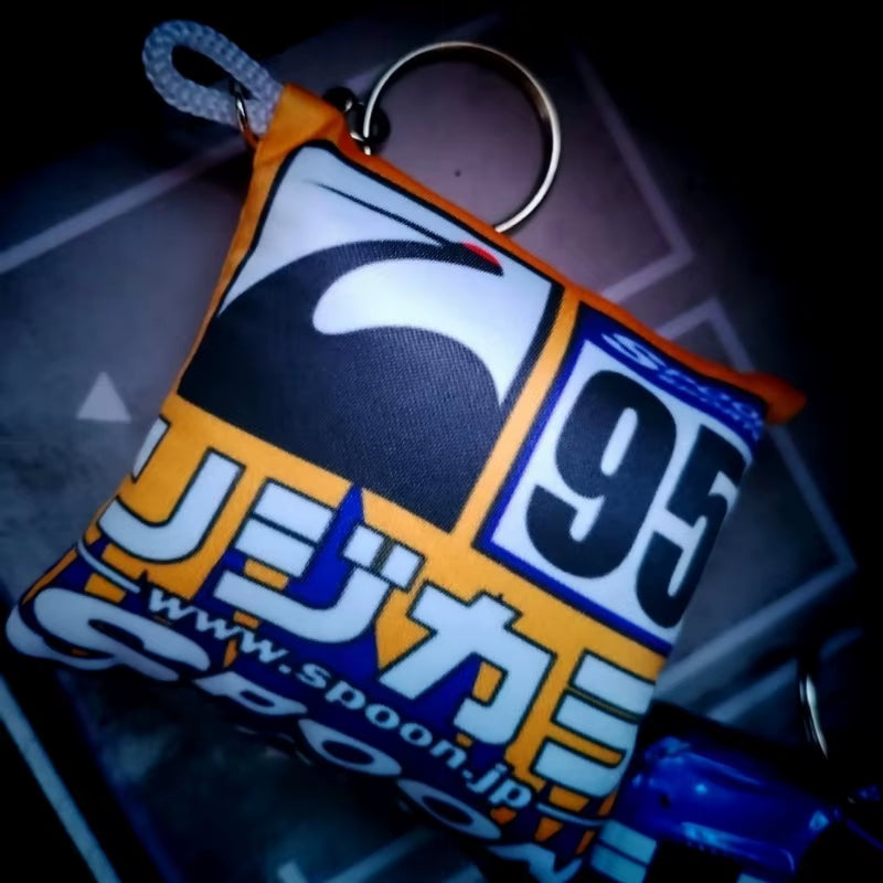 JDM Initial D Pillow Keychain Pendant Printed Fabric Bag The Night Shift Performance Street Gear by The Night Shift Automotive Apparel