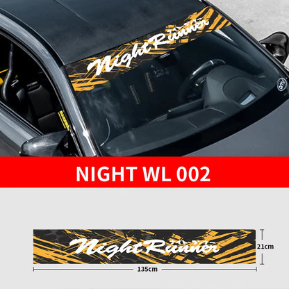 NIGHT RUNNER Windscreen Banner