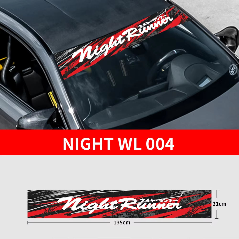 NIGHT RUNNER Windscreen Banner