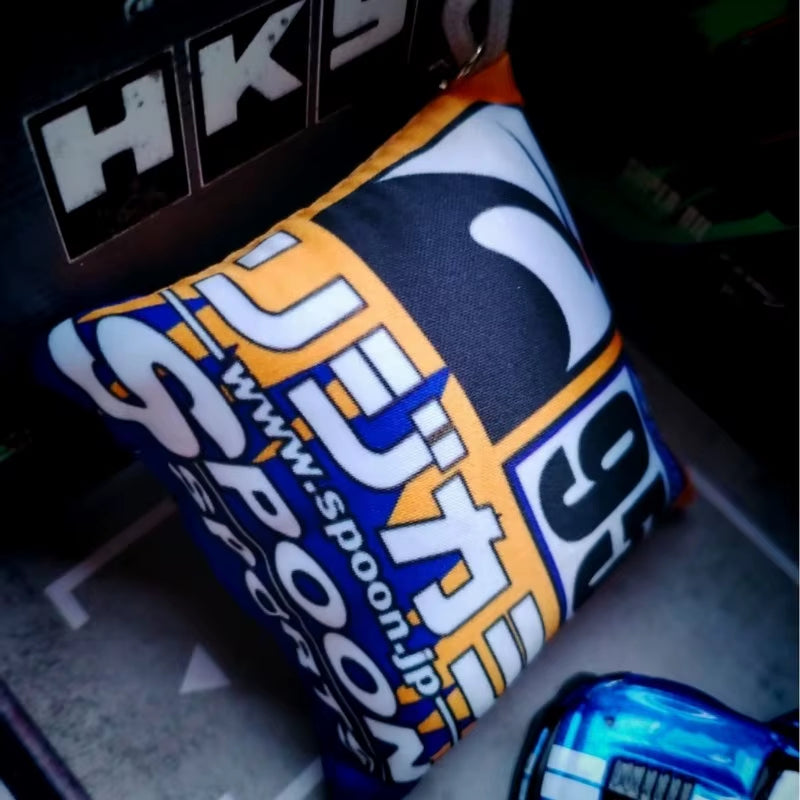 JDM Initial D Pillow Keychain Pendant Printed Fabric Bag The Night Shift Performance Street Gear by The Night Shift Automotive Apparel