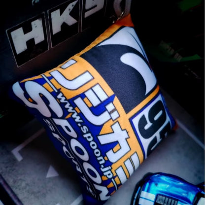 JDM Initial D Pillow Keychain Pendant Printed Fabric Bag The Night Shift Performance Street Gear by The Night Shift Automotive Apparel