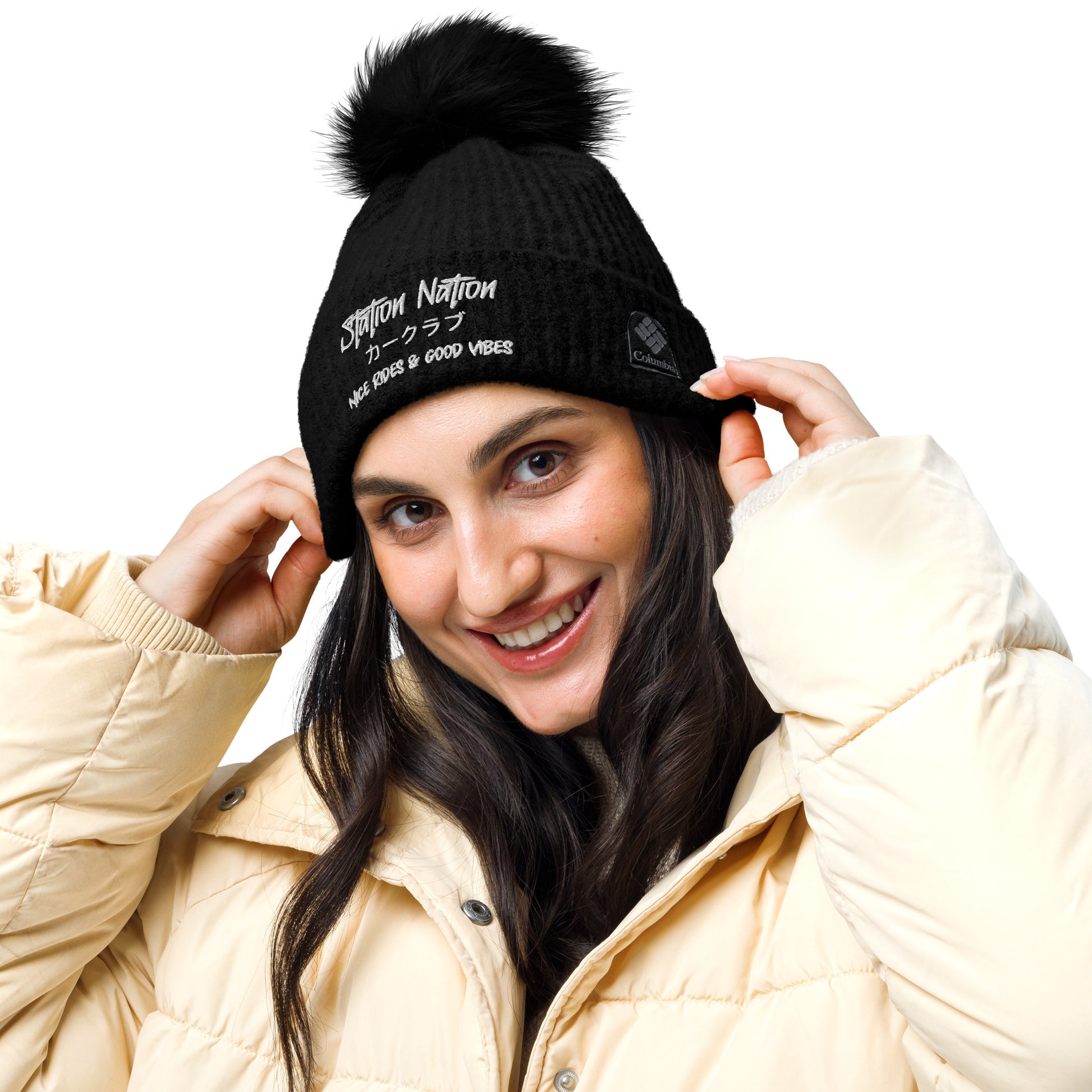 Columbia Pom-Pom Beanie The Night Shift Performance Street Gear by The Night Shift Automotive Apparel