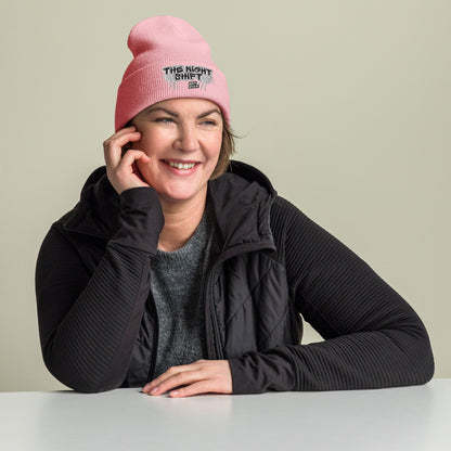 The Night Shift-Embroidered Cuffed Beanie The Night Shift Performance Street Gear by The Night Shift Automotive Apparel