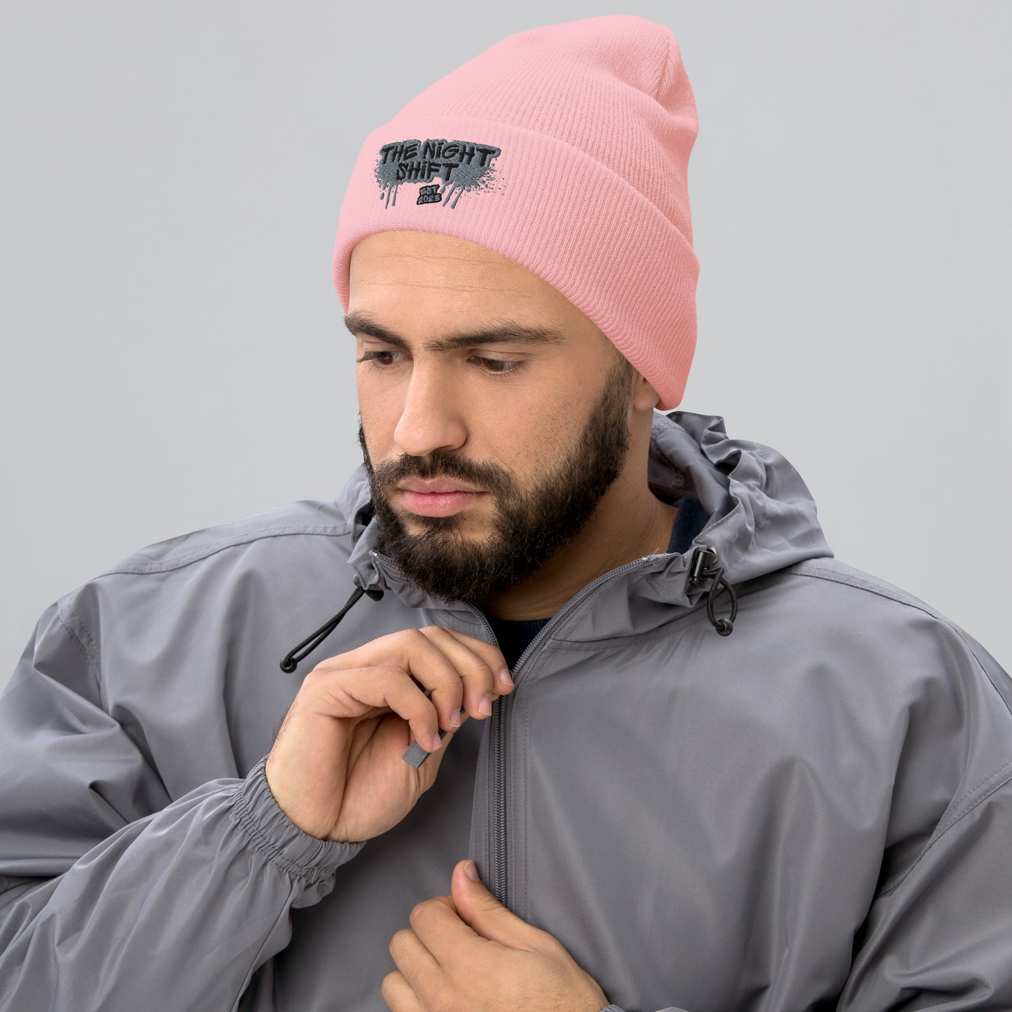 The Night Shift-Embroidered Cuffed Beanie The Night Shift Performance Street Gear by The Night Shift Automotive Apparel