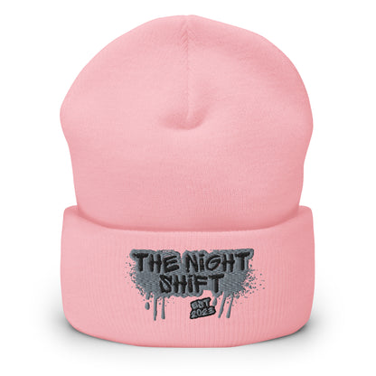 The Night Shift-Embroidered Cuffed Beanie The Night Shift Performance Street Gear by The Night Shift Automotive Apparel
