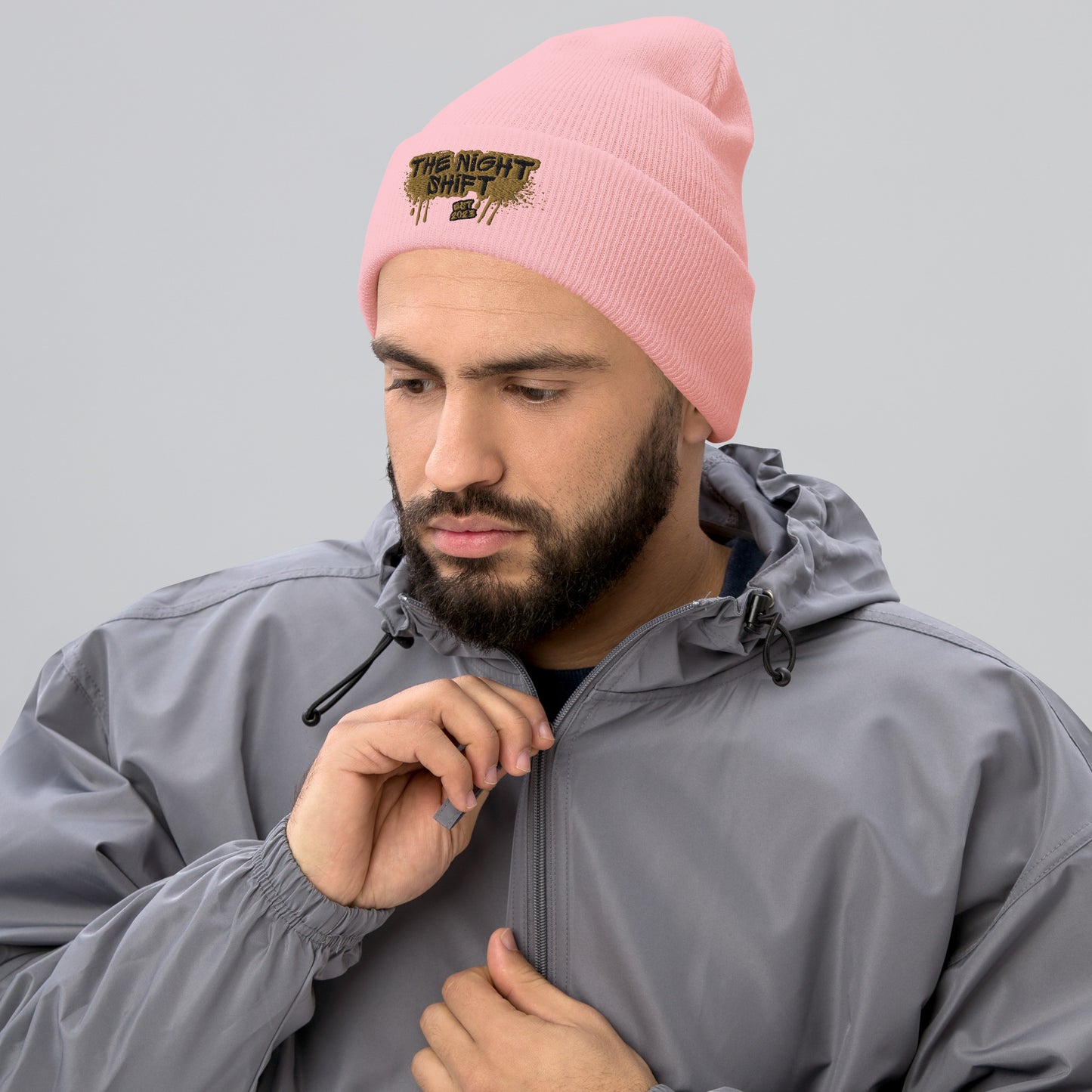 The Night Shift-Embroidered Cuffed Beanie The Night Shift Performance Street Gear by The Night Shift Automotive Apparel