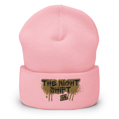 The Night Shift-Embroidered Cuffed Beanie The Night Shift Performance Street Gear by The Night Shift Automotive Apparel