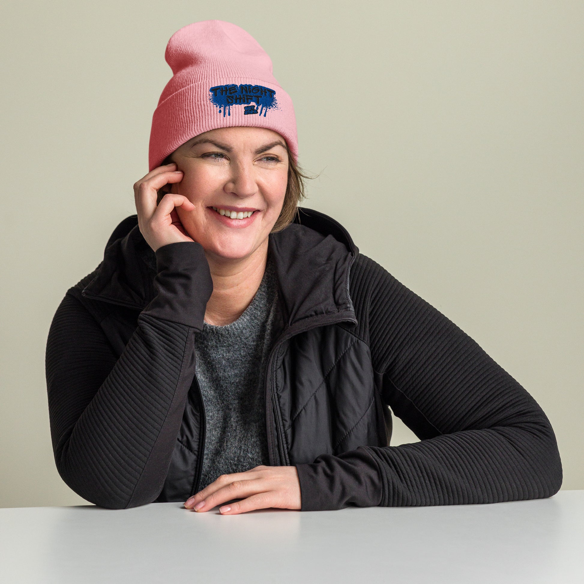 The Night Shift-Embroidered Cuffed Beanie The Night Shift Performance Street Gear by The Night Shift Automotive Apparel