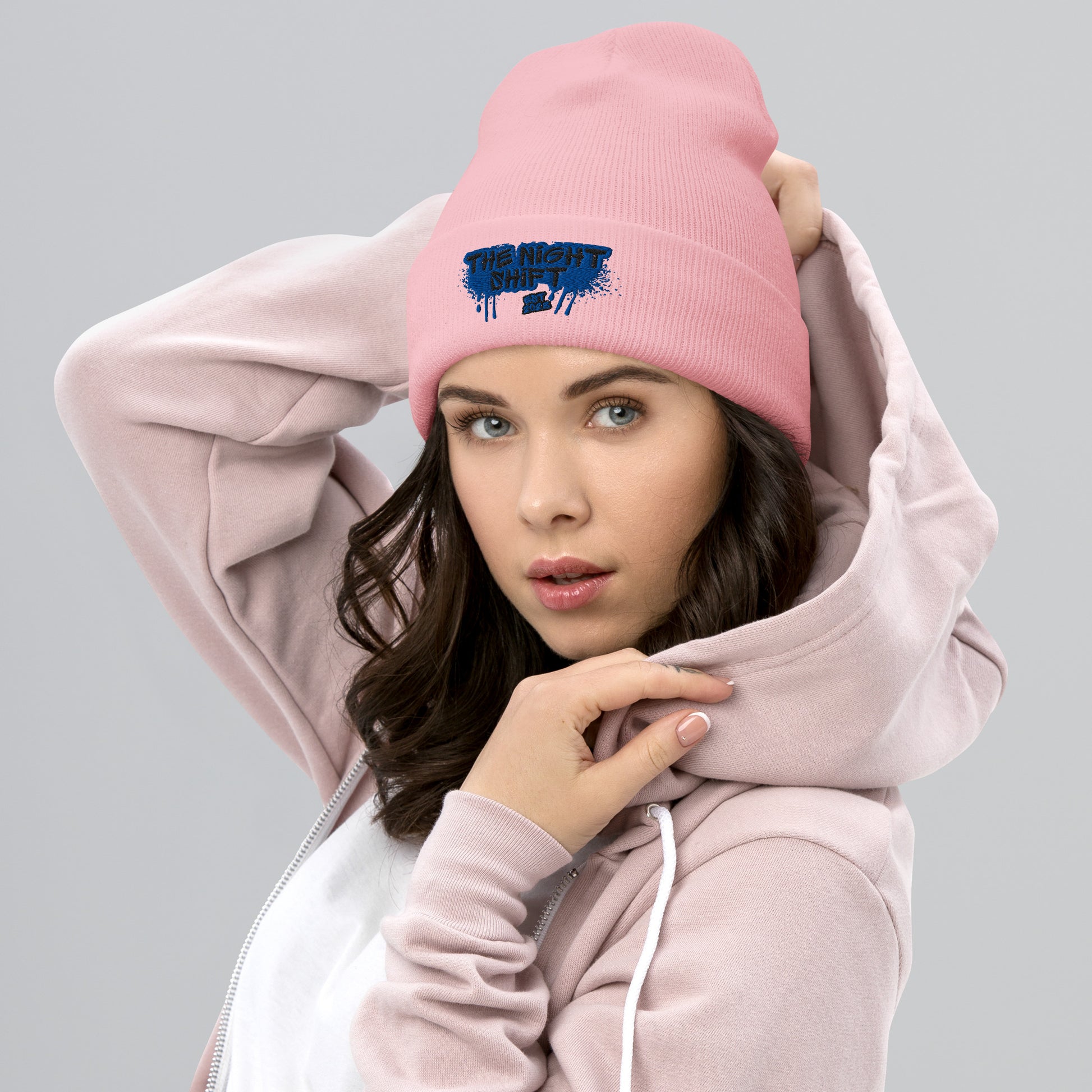 The Night Shift-Embroidered Cuffed Beanie The Night Shift Performance Street Gear by The Night Shift Automotive Apparel