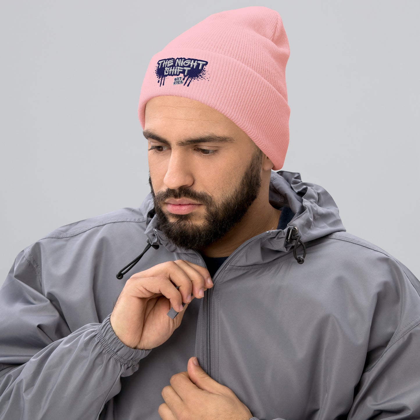 The Night Shift-Embroidered Cuffed Beanie The Night Shift Performance Street Gear by The Night Shift Automotive Apparel