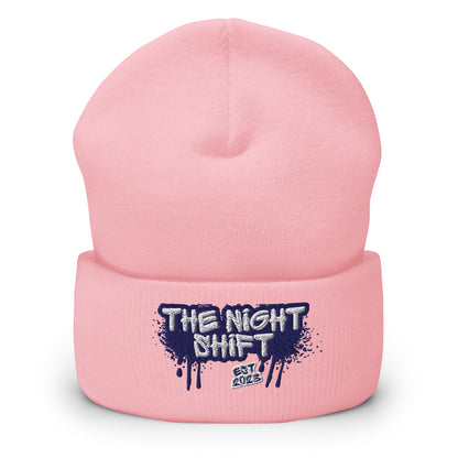 The Night Shift-Embroidered Cuffed Beanie The Night Shift Performance Street Gear by The Night Shift Automotive Apparel