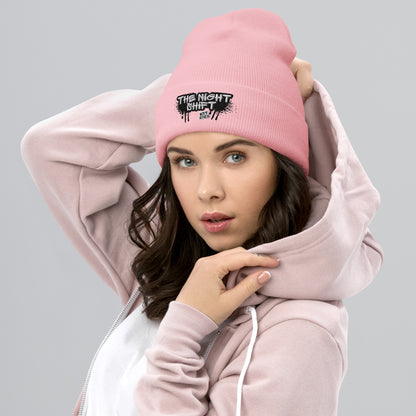 The Night Shift-Embroidered Cuffed Beanie The Night Shift Performance Street Gear by The Night Shift Automotive Apparel