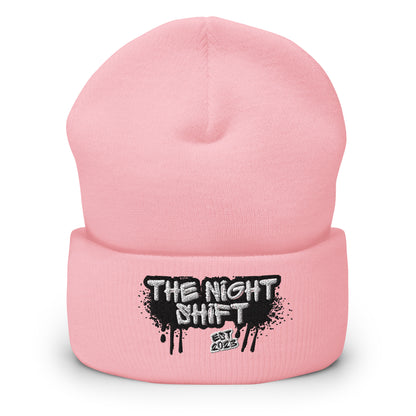 The Night Shift-Embroidered Cuffed Beanie The Night Shift Performance Street Gear by The Night Shift Automotive Apparel