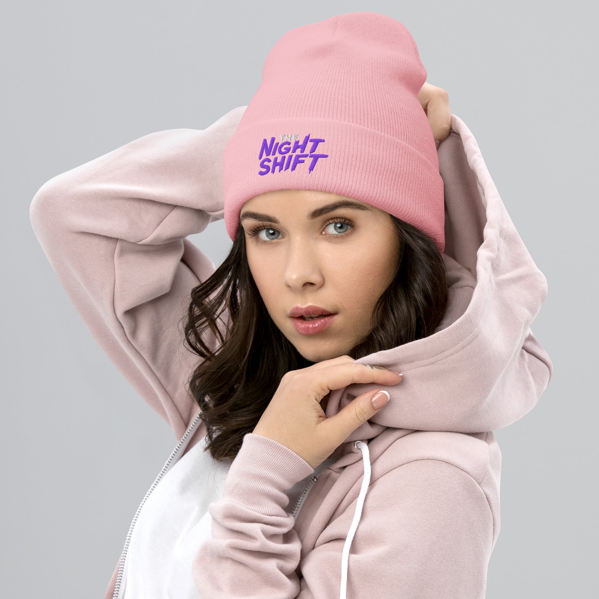 The Night Shift-Embroidered Cuffed Beanie The Night Shift Performance Street Gear by The Night Shift Automotive Apparel