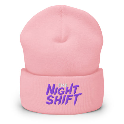 The Night Shift-Embroidered Cuffed Beanie The Night Shift Performance Street Gear by The Night Shift Automotive Apparel