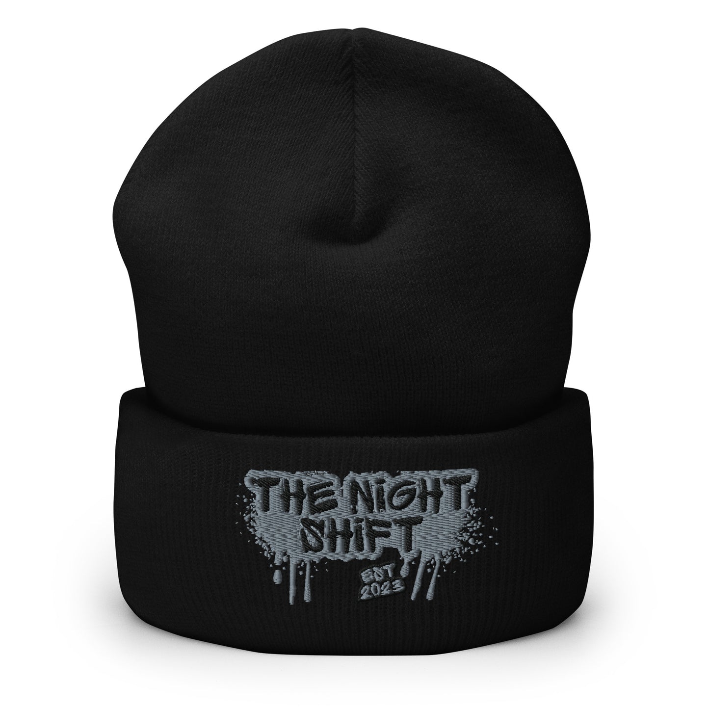 The Night Shift-Embroidered Cuffed Beanie The Night Shift Performance Street Gear by The Night Shift Automotive Apparel