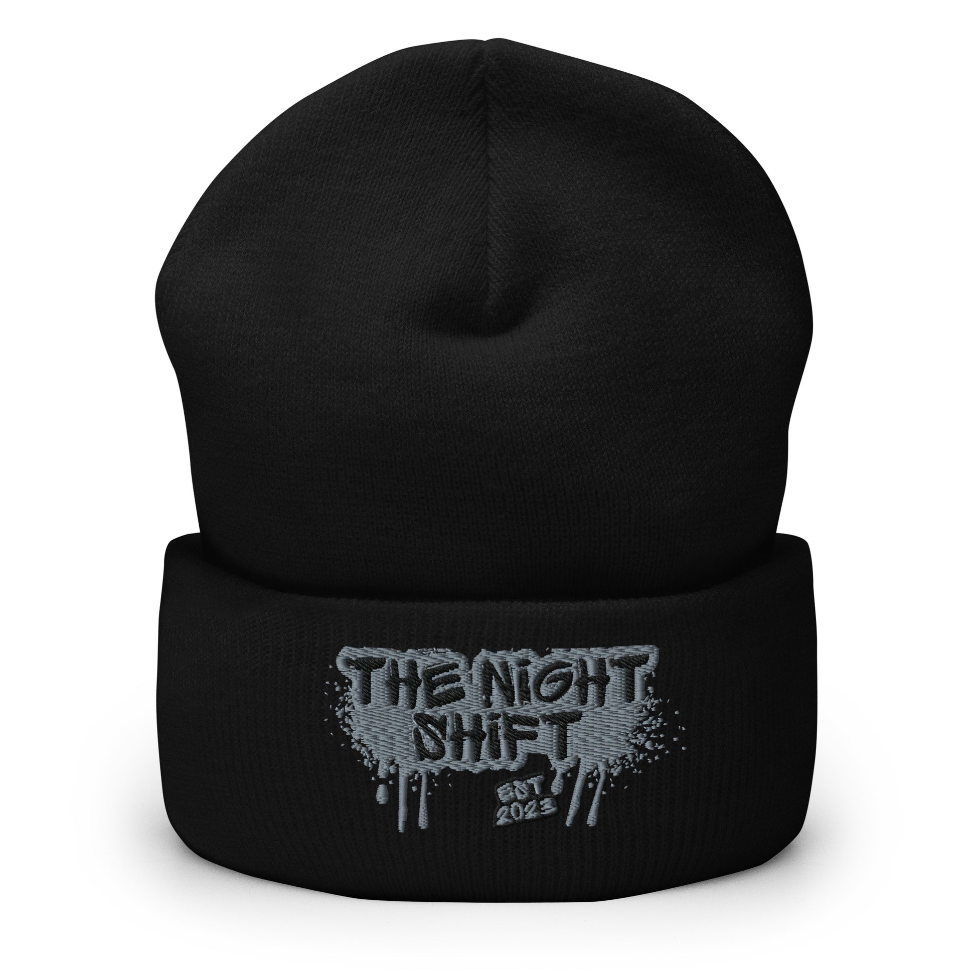 The Night Shift-Embroidered Cuffed Beanie The Night Shift Performance Street Gear by The Night Shift Automotive Apparel