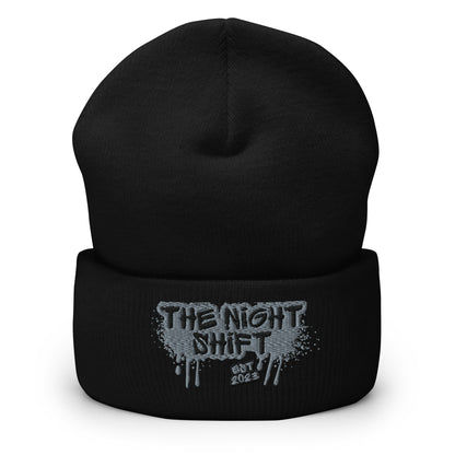 The Night Shift-Embroidered Cuffed Beanie The Night Shift Performance Street Gear by The Night Shift Automotive Apparel