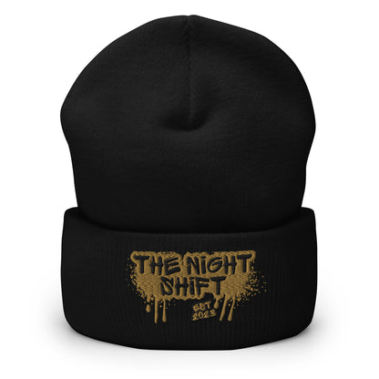 The Night Shift-Embroidered Cuffed Beanie The Night Shift Performance Street Gear by The Night Shift Automotive Apparel