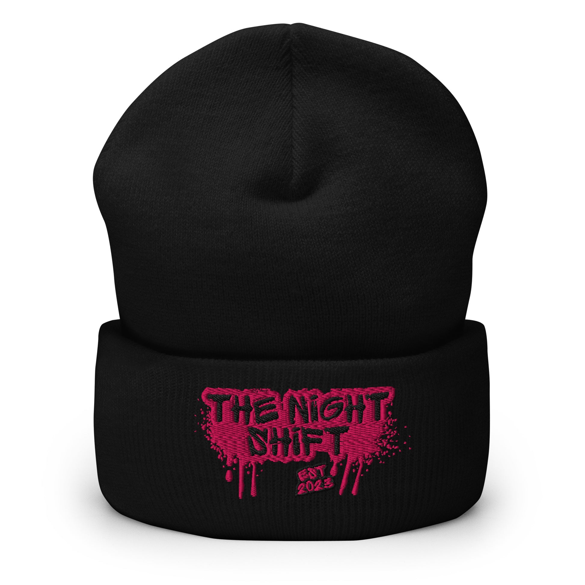 The Night Shift-Embroidered Cuffed Beanie The Night Shift Performance Street Gear by The Night Shift Automotive Apparel