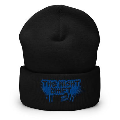 The Night Shift-Embroidered Cuffed Beanie The Night Shift Performance Street Gear by The Night Shift Automotive Apparel