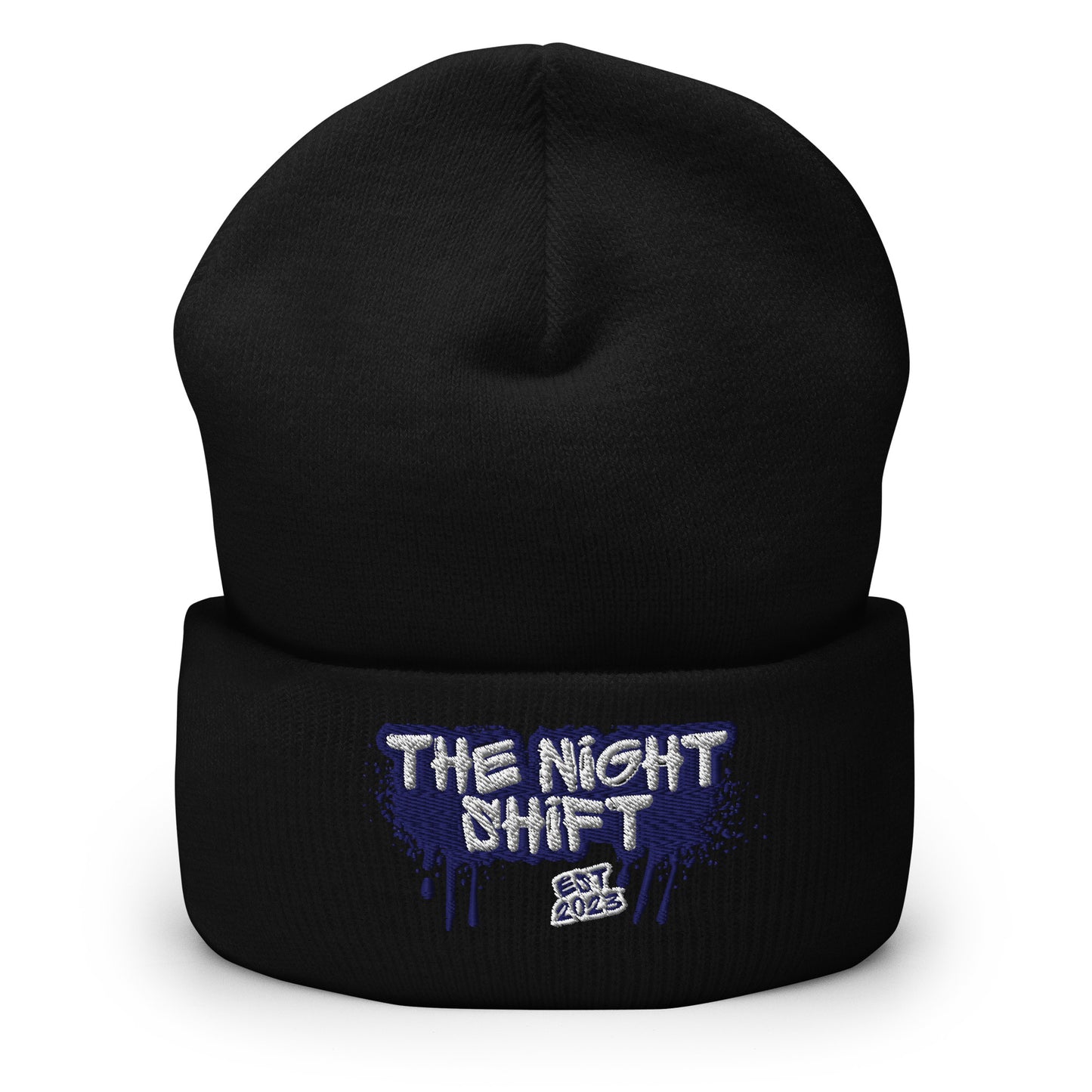 The Night Shift-Embroidered Cuffed Beanie The Night Shift Performance Street Gear by The Night Shift Automotive Apparel