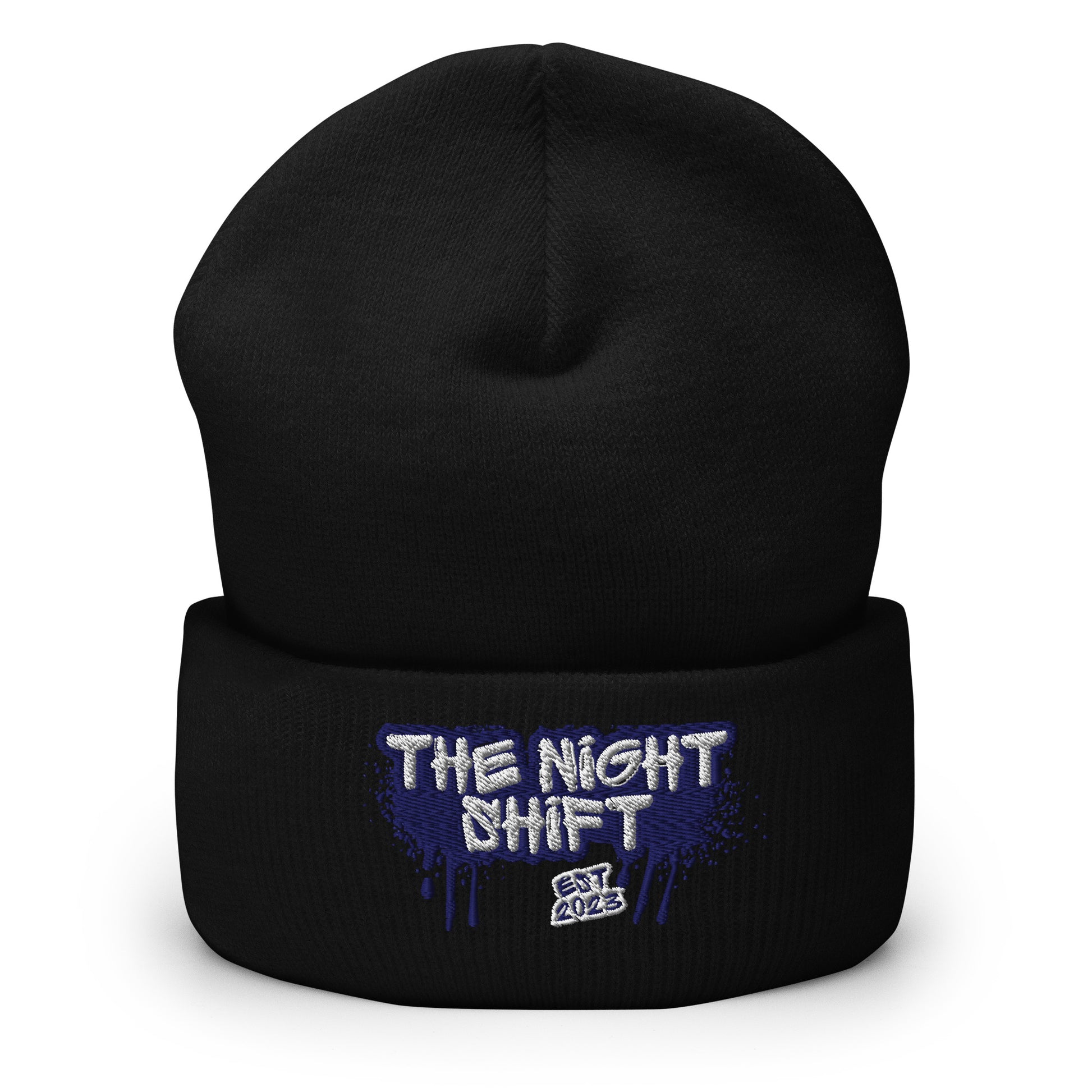 The Night Shift-Embroidered Cuffed Beanie The Night Shift Performance Street Gear by The Night Shift Automotive Apparel