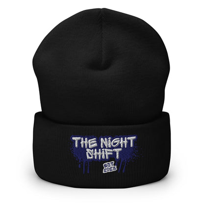 The Night Shift-Embroidered Cuffed Beanie The Night Shift Performance Street Gear by The Night Shift Automotive Apparel