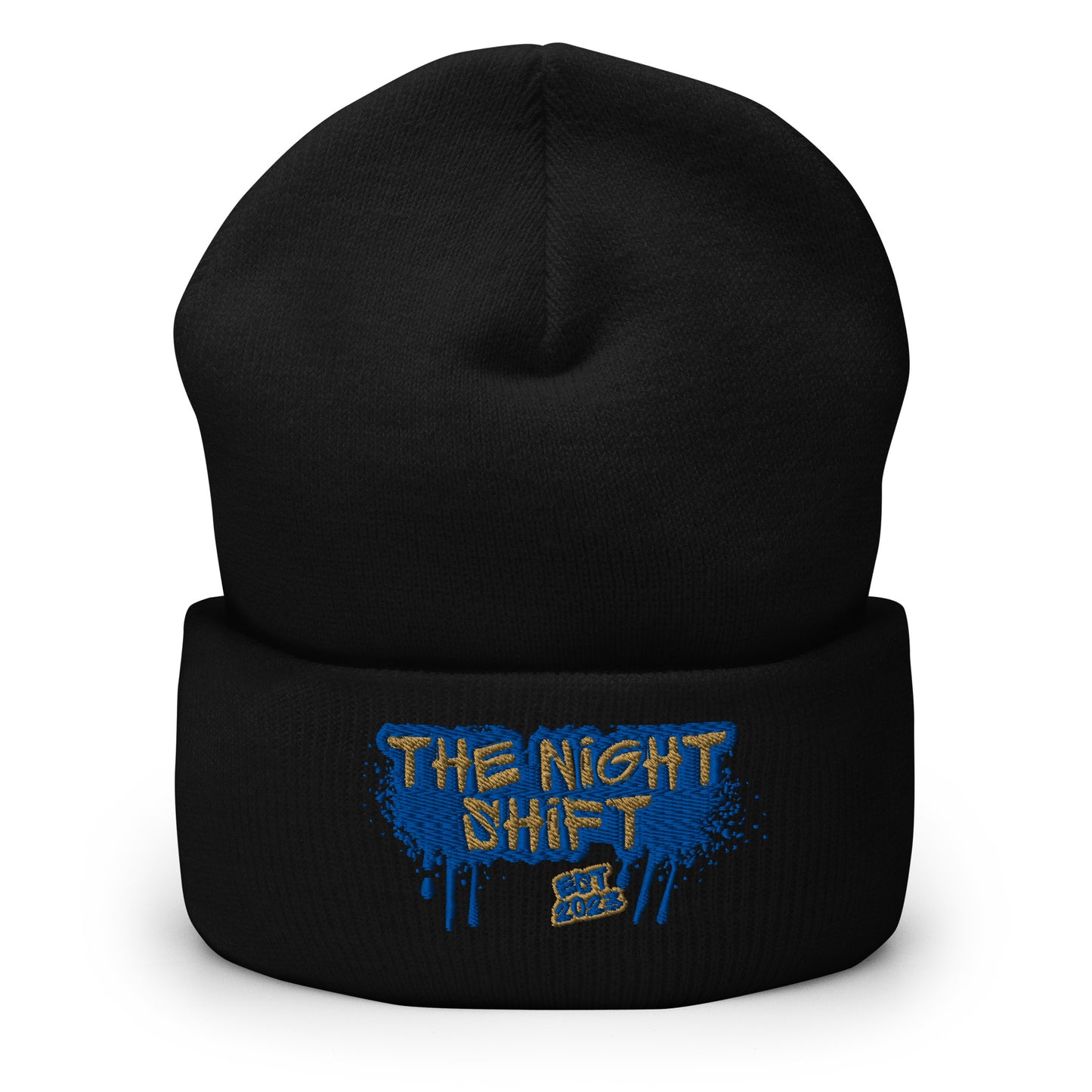 The Night Shift-Embroidered Cuffed Beanie The Night Shift Performance Street Gear by The Night Shift Automotive Apparel
