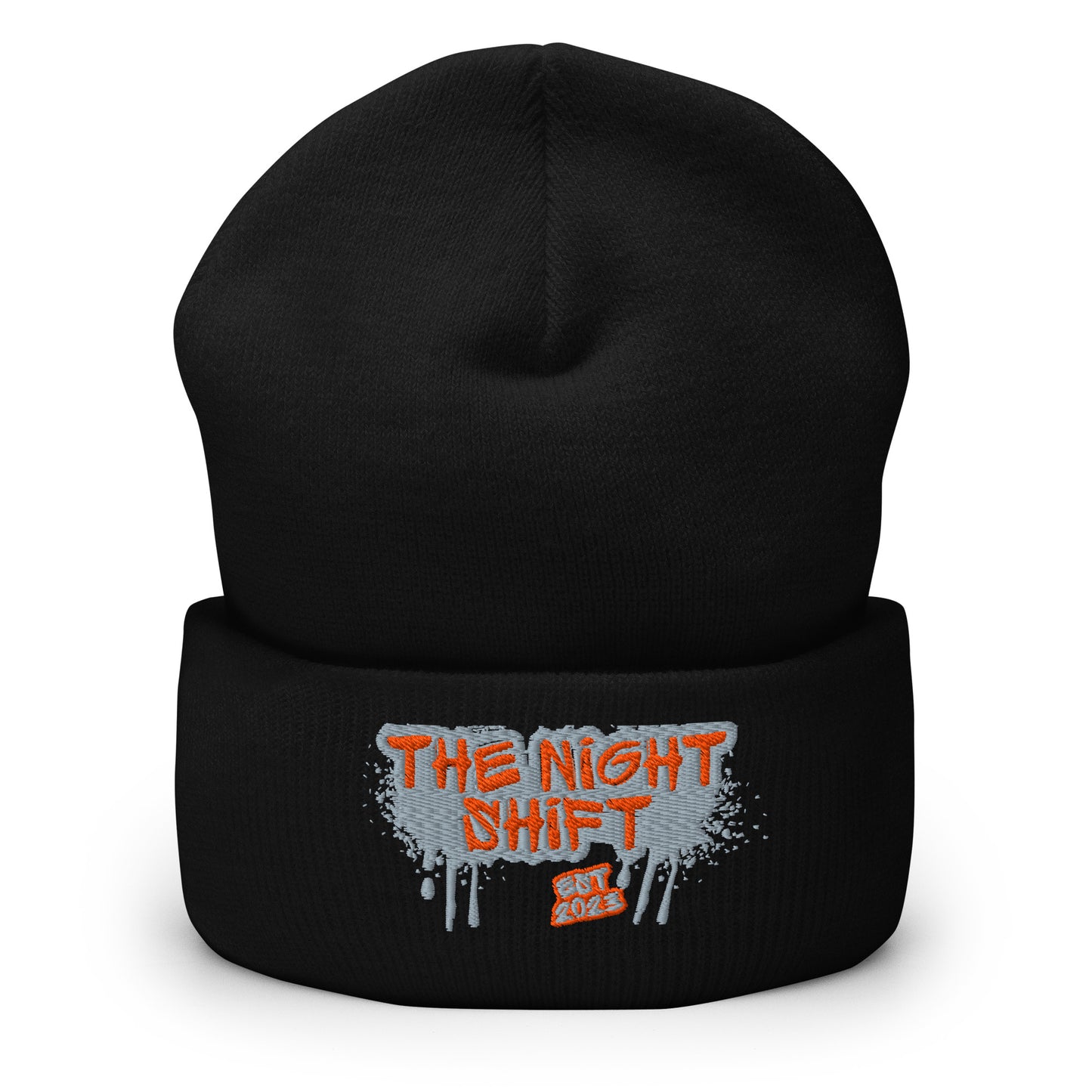 The Night Shift-Embroidered Cuffed Beanie The Night Shift Performance Street Gear by The Night Shift Automotive Apparel